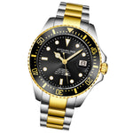 Stuhrling 4048 4 Automatic Depthmaster Diver Date Two Tone Mens Watch
