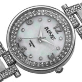 August Steiner AS8137SS Swiss Quartz Diamond Markers Womens Watch