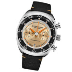 Stuhrling 1000 01 Quartz Chronograph Tachymeter Leather Strap Mens Watch
