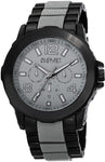 August Steiner AS8114GY Day Date GMT Grey Dial Inner Links Black Mens Watch