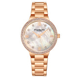 Stuhrling 3907 4 Symphony Quartz Crystal Accented Bracelet Womens Watch