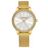 Stuhrling Original 4044 3 Quartz Classic Stainless Steel Mesh Bracelet Womens Watch