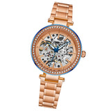 Stuhrling 4039 3 Automatic Skeleton Crystal Accented  Bracelet Womens Watch