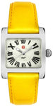 Michele Ladies MOP Dial Yellow Leather Strap Watch MWW07B000036