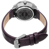 Burgi BUR119PU Analog Quartz Diamond Markers Purple Strap Womens Watch