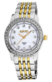 August Steiner AS8045TTG Diamond & Crystal Swiss Two Tone Womens Watch