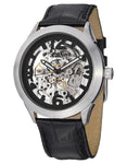 Stuhrling 765 01 Aristocrat Commerce Mechanical Skeleton Leather Mens Watch