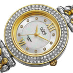 Burgi BUR152YG Swiss Quartz Diamond Markers Crystal Accented Womens Watch Set