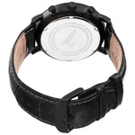 Akribos XXIV AK854BK Quartz Chronograph Black Leather Strap Date Mens Watch