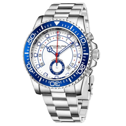Stuhrling 3966 2  Aquadiver Quartz Chronograph Date Mens Watch