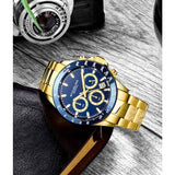 Stuhrling 3960 4 Quartz Chronograph Date Stainless Steel Bracelet Mens Watch
