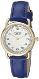 Burgi BUR133YG Genuine Crystals Blue Strap Goldtone Bracelet Womens Watch Set