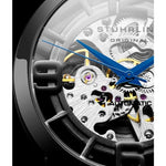 Stuhrling 3964 2 Automatic Skeleton Black Stainless Steel Bracelet Mens Watch