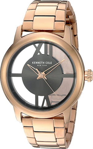Kenneth Cole 10024376 Transparent Dial Quartz Stainless Steel Womens Watch