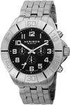 Akribos XXIV AK767SSB Swiss Quartz Day Date GMT Arabic Numerals Mens Watch