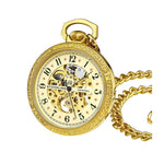 Stuhrling Original 979 03 Consul Mechanical Skeleton Mens Pocket Watch