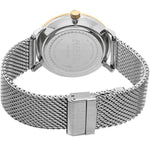 August Steiner AS8091SSG Swiss Quartz Goldtone Case Mesh Band Mens Watch