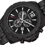 Akribos XXIV AK662BK Swiss Chronograph Date Minute Track Black Mens Watch