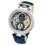 Stuhrling 889 01 Modena Legacy Automatic Dual Time Skeleton AM/PM Mens Watch