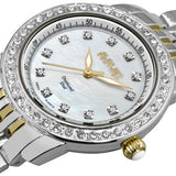 August Steiner AS8045TTG Diamond & Crystal Swiss Two Tone Womens Watch