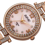 August Steiner AS8137RG Swiss Quartz Diamond Markers Womens Watch