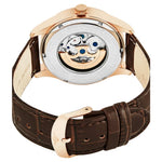 Stuhrling Original 3942 4 Automatic Skeleton Brown Leather Strap Mens Watch