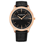 Stuhrling 3984 4 Symphony Classic Black Leather Strap Mens Watch