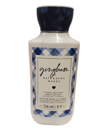 Bath and Body Works Gingham 24H Super Smooth Body Lotion Shea Butter Vitamin E 8oz
