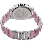 Akribos XXIV AK961SSPK Quartz Stainless Steel and Ceramic Day Date Women's Watch