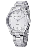 Stuhrling 607G 01 Classique Allure Quartz Stainless Steel Diamond Mens Watch