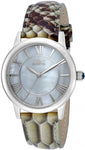 Invicta 18283 Angel Mother of Pearl Dial Leather Strap Silver tone Womens Watch