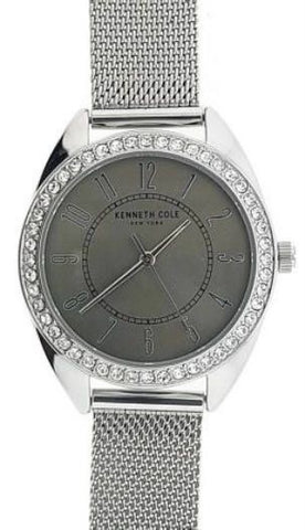 Kenneth Cole KC50051002 Mesh Bracelet Crystal Accented Womens Watch