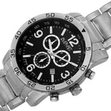 August Steiner AS8097SSB Swiss Quartz Chronograph Tachymeter Date Mens Watch