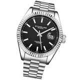 Stuhrling 3935 3 Symphony Quartz Date Stainless Steel Mens Watch