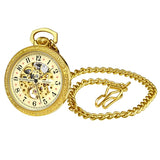 Stuhrling Original 979 03 Consul Mechanical Skeleton Mens Pocket Watch