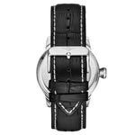 Stuhrling 3971 4 Automatic Skeleton Black Leather Strap Mens Watch