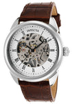 Invicta 17185 42mm Specialty Mechanical Analog Skeleton Dial Brown Leather Watch