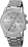 Akribos XXIV AK812SS Swiss Quartz Dual-Time Multifunction Silvertone Mens Watch