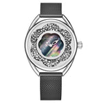 Stuhrling 995M 02 Lily Mother of Pearl Crystal Accented Flower Womens Watch