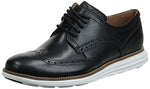 Cole Haan Men's Original Grand Shortwing Oxford Shoe, black leather/white, 8 W US