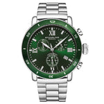 Stuhrling 4040 4 DualMode Quartz Chronograph Date Green Dial Mens Watch