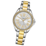 Stuhrling 4025 4 Quartz Crystal Accented Silver Dial Bracelet Womens Watch