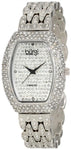 Burgi BUR059SS Tonneau Diamond & Crystal Stainless Steel Womens Watch