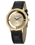 Stuhrling 388G2 SET 02 Winchester Cathedral Yellow Gold Plated Mens Watch Set