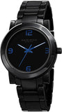 Akribos XXIV AK744BU Ceramic Swiss Quartz Blue Accented Black Mens Watch