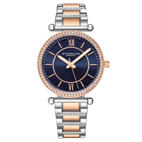 Stuhrling Original 3905 2 Vogue Quartz Stainless Steel Bracelet Womens Watch