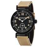 Stuhrling Original 456 02 Corsair Quartz Beige Leather Strap Mens Watch