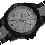 August Steiner AS8114GY Day Date GMT Grey Dial Inner Links Black Mens Watch