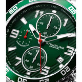 Stuhrling 3957 3 Quartz Chronograph Date Stainless Steel Bracelet Mens Watch