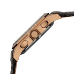 Akribos AK615RG Chronograph Step-Dial Genuine Leather Strap Mens Watch